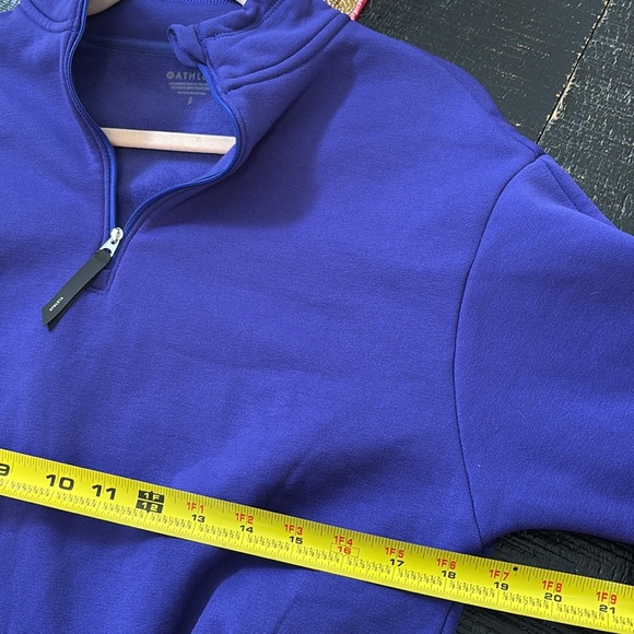 Athleta Sweatshirt size small Purple Blue Indigo Altitude Polartec Half Zip - Picture 10 of 11